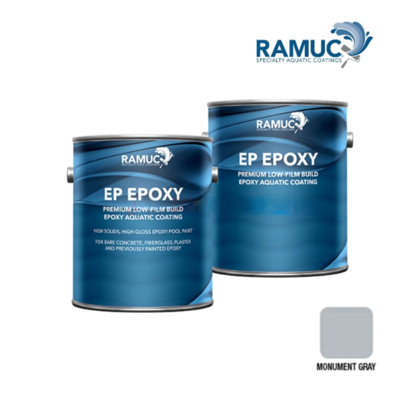 RAMUC EP High Gloss Epoxy Pool Paint Monument Gray 1.25 Gallons 908136201