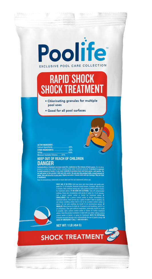Poolife Rapid Shock Pool Shock Treatment | 68% Calcium Hypochlorite | 1 lb. | 22232