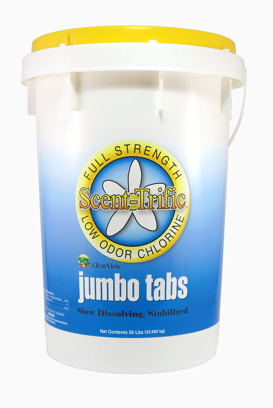 ClearView 3" Jumbo Scent-Trific Chlorine Tabs | 10lbs | CVTLST010