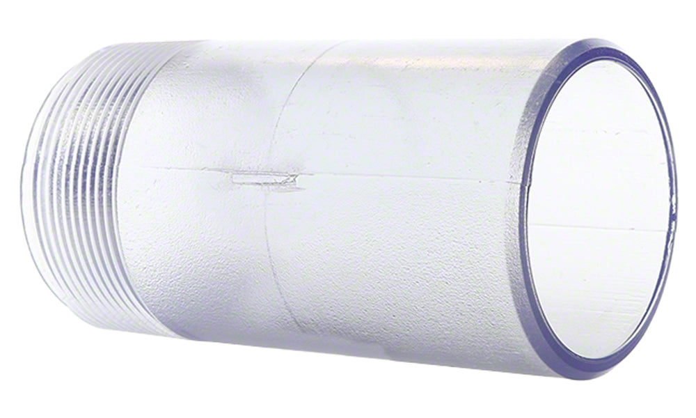 Pentair 154566 HiFlow valve sight glass nipple close-up showing clear window