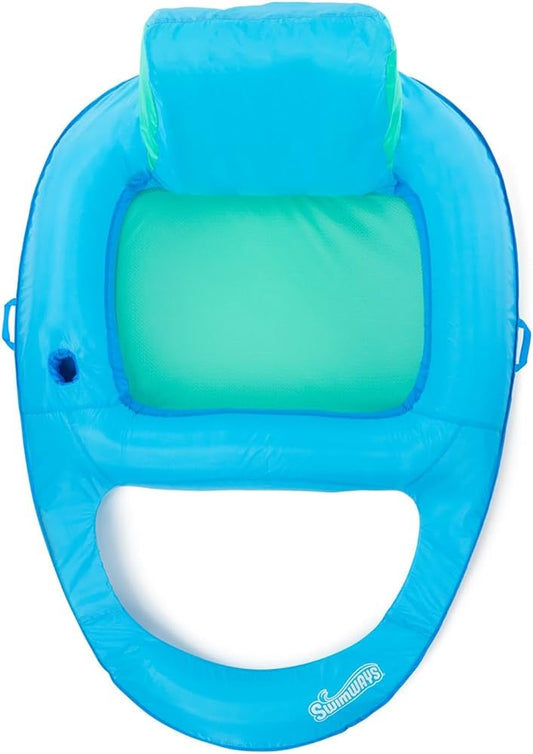 SwimWays Premium Spring Float Recliner with Canopy 6069120 Side View