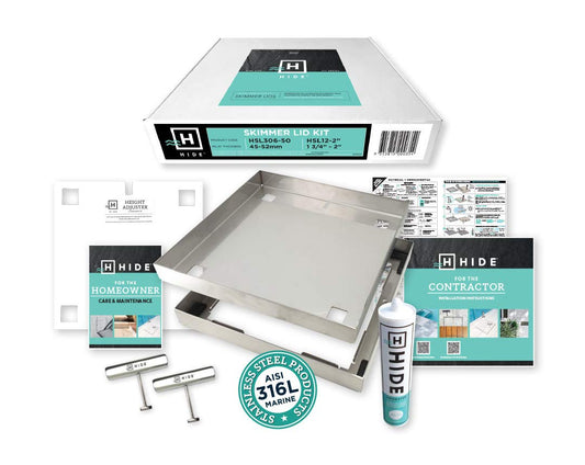 Hide Skimmer Cover Lid Replacement | Pool Skimmer Lids | Luxury Drain Cover Kit for Swimming Pools | HSL12-0.8