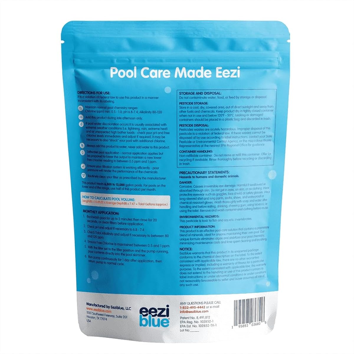 Eeziblue EB-MA-14OZ Algaecide Clarifier Package Detail