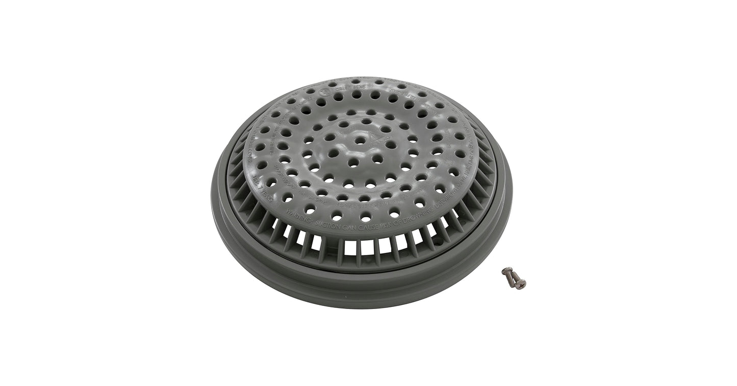 Waterway Anti-Vortex Main Drain Cover 640-2319-DKGV Dark Gray 8 Inch Detail View