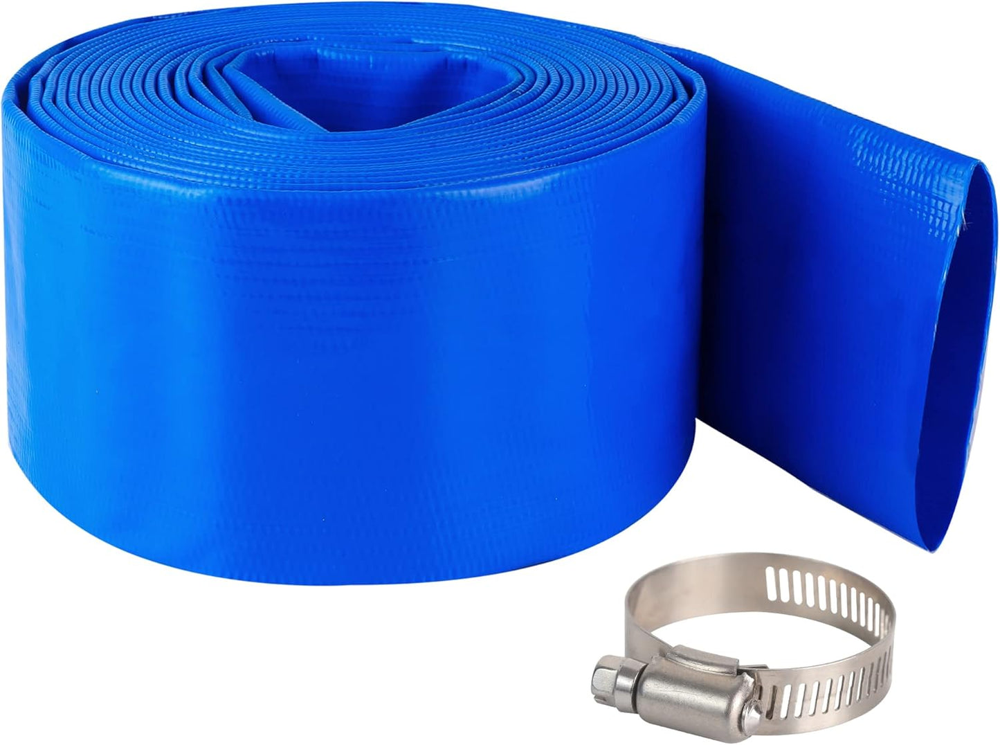 Blue Devil 2 Inch x 25 ft Pool Backwash Hose with Clamp B8259