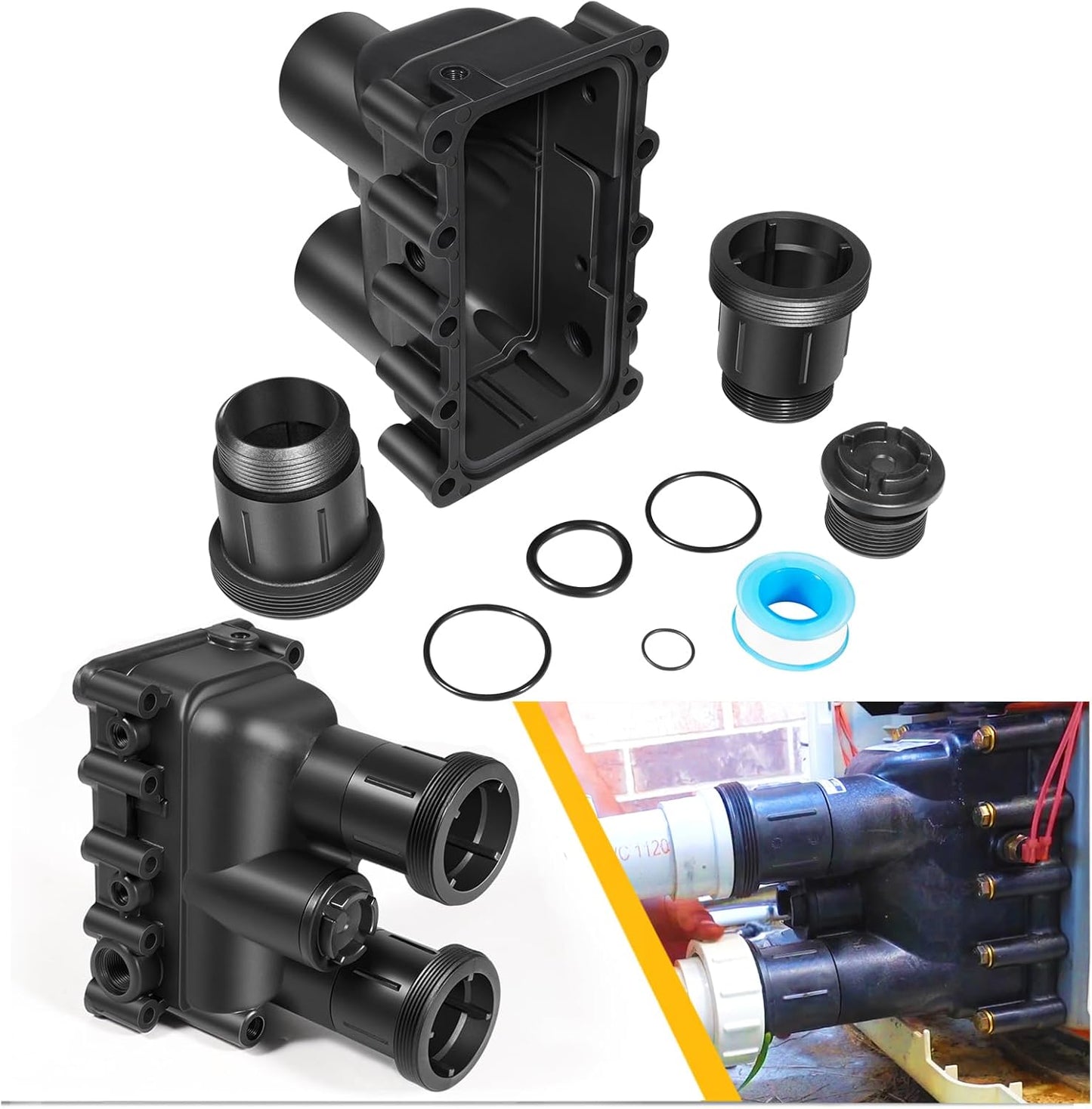 Pentair 77707-0205 MiniMax Heater Manifold With Safeties Assembly