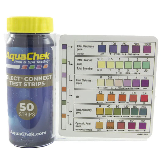 AquaChek Select Connect 7-in-1 Test Strips w/ Photo Capture App, 50/Pack | 541604APP