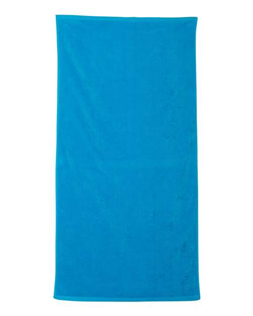 FatTowels Kingsized Velour Beach Towel FT35V-AQ Aqua Color
