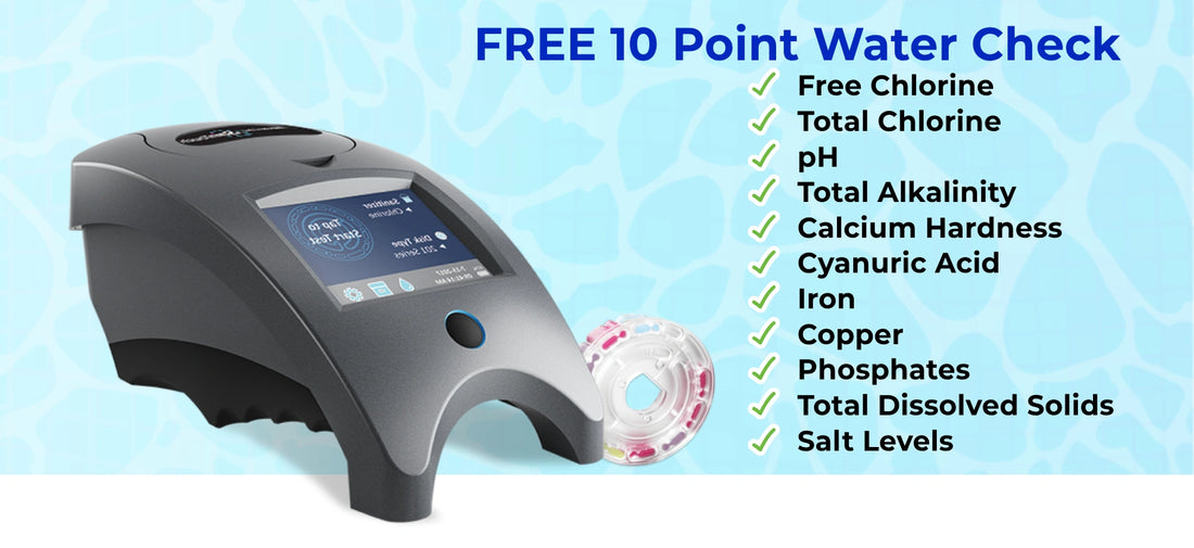 Free 10-Point Water Check service offered by Pool St for pool water testing and analysis
