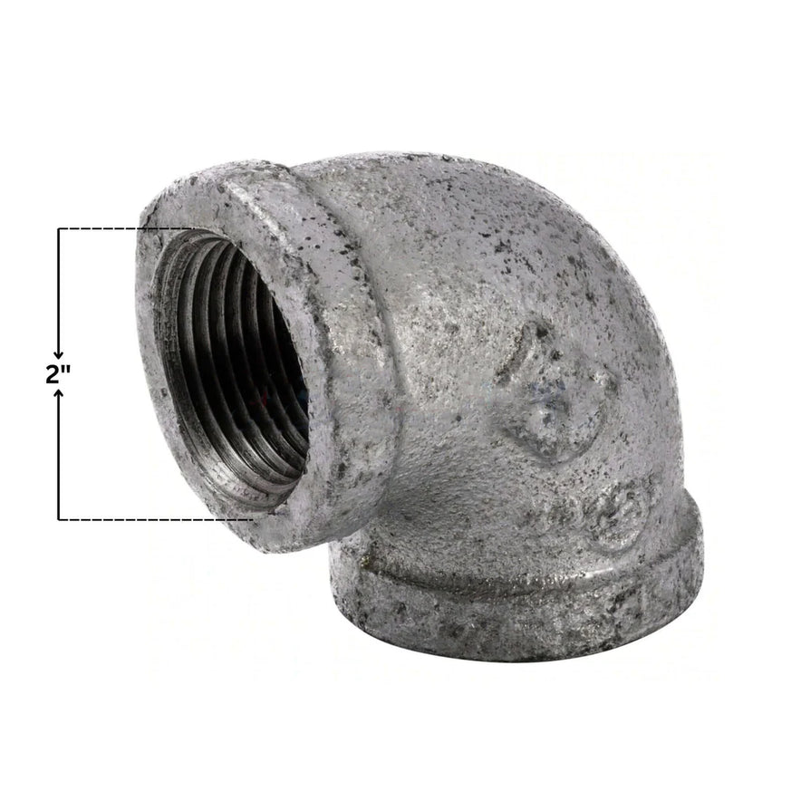 Galvanized 90 Degree Elbow Fitting | 2