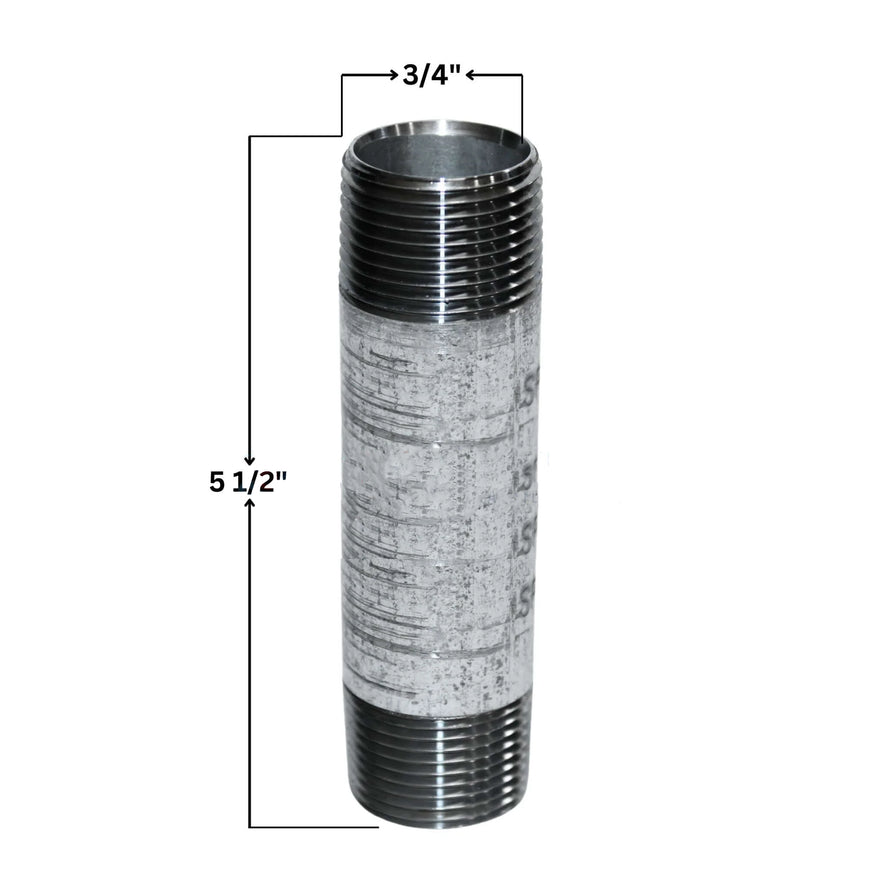 Galvanized Steel Nipple | 3/4" x 5.5"
