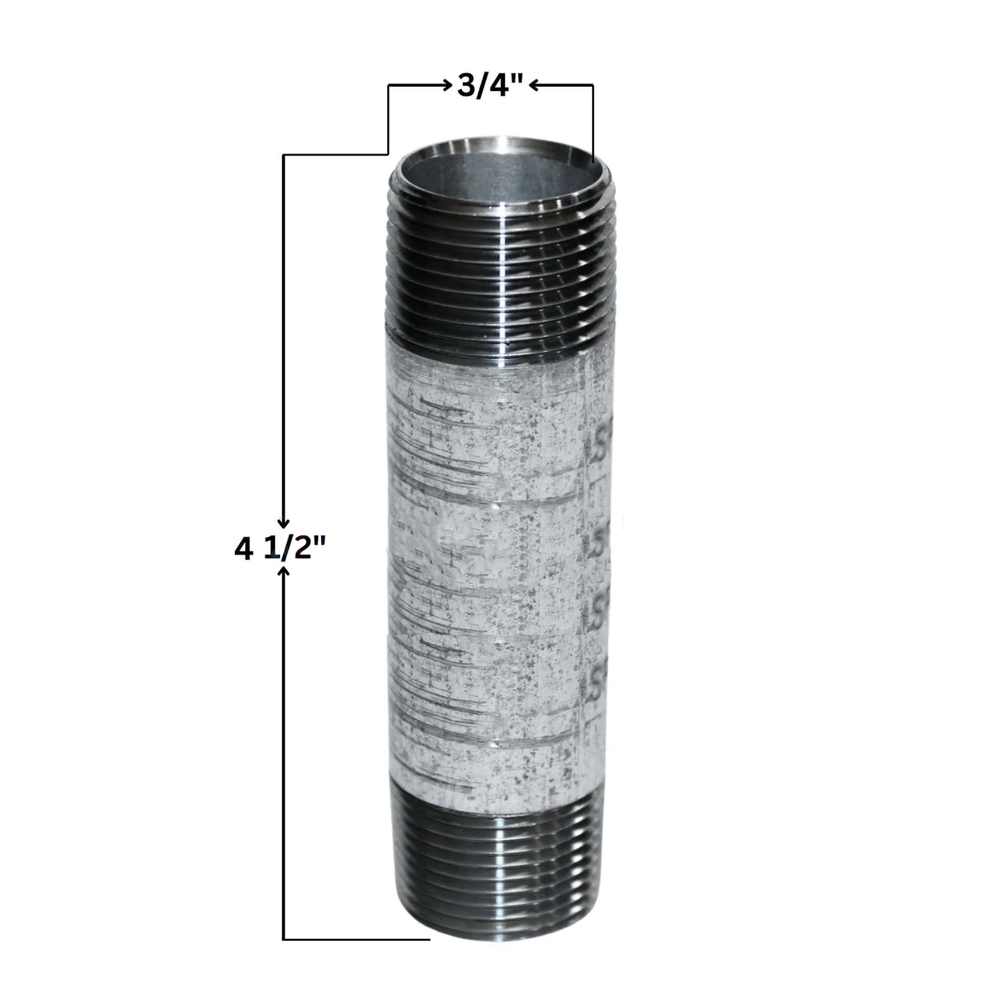 Galvanized Steel Nipple | 3/4" x 4.5"