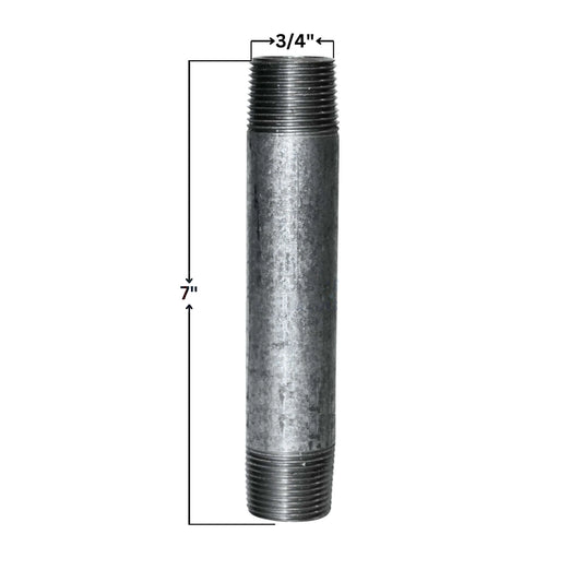 Galvanized Steel Nipple | 3/4" x 7"