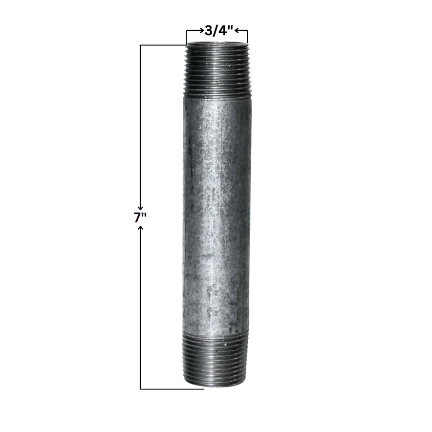 Galvanized Steel Nipple | 3/4" x 7"