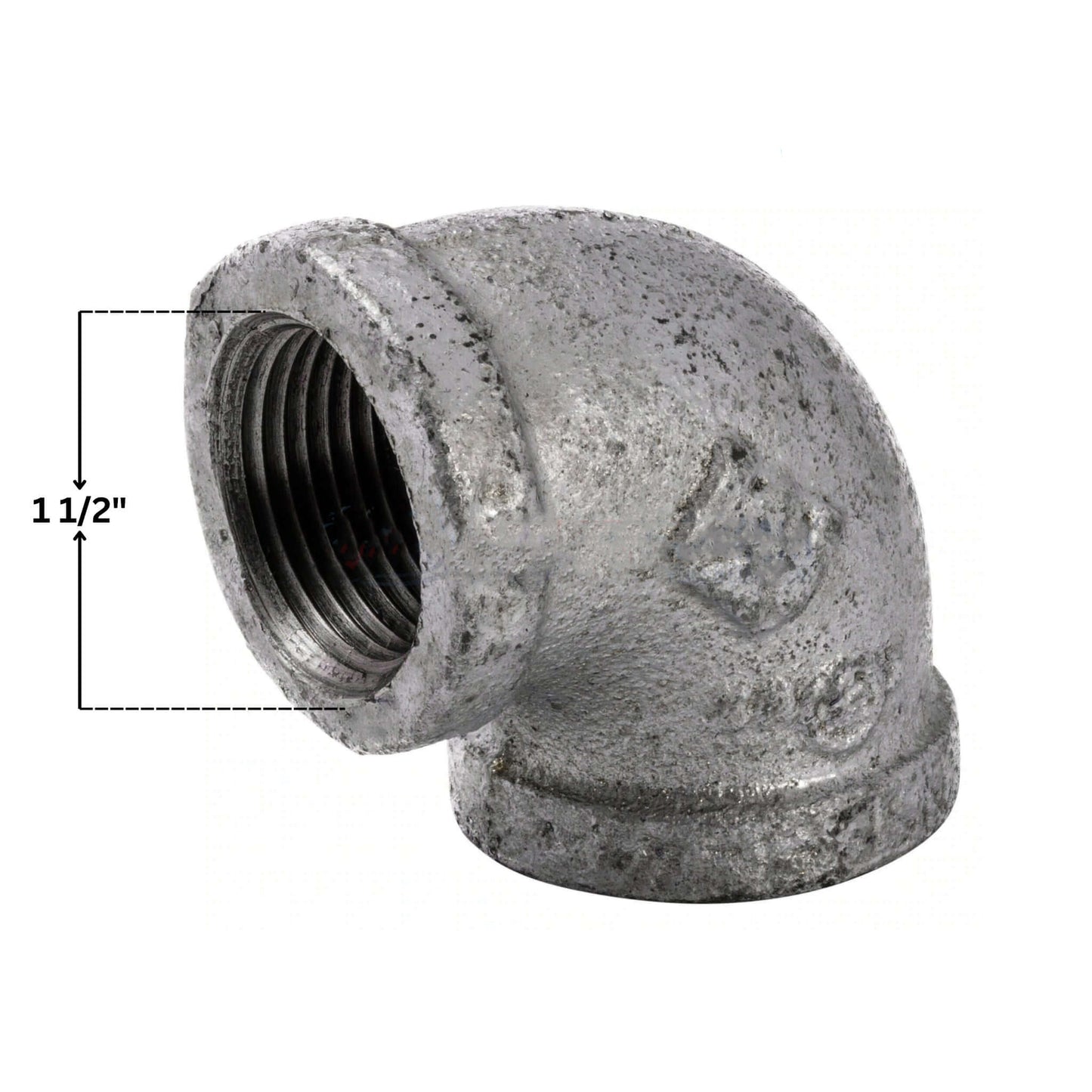 Galvanized 90 Degree Elbow Fitting | 1.5"
