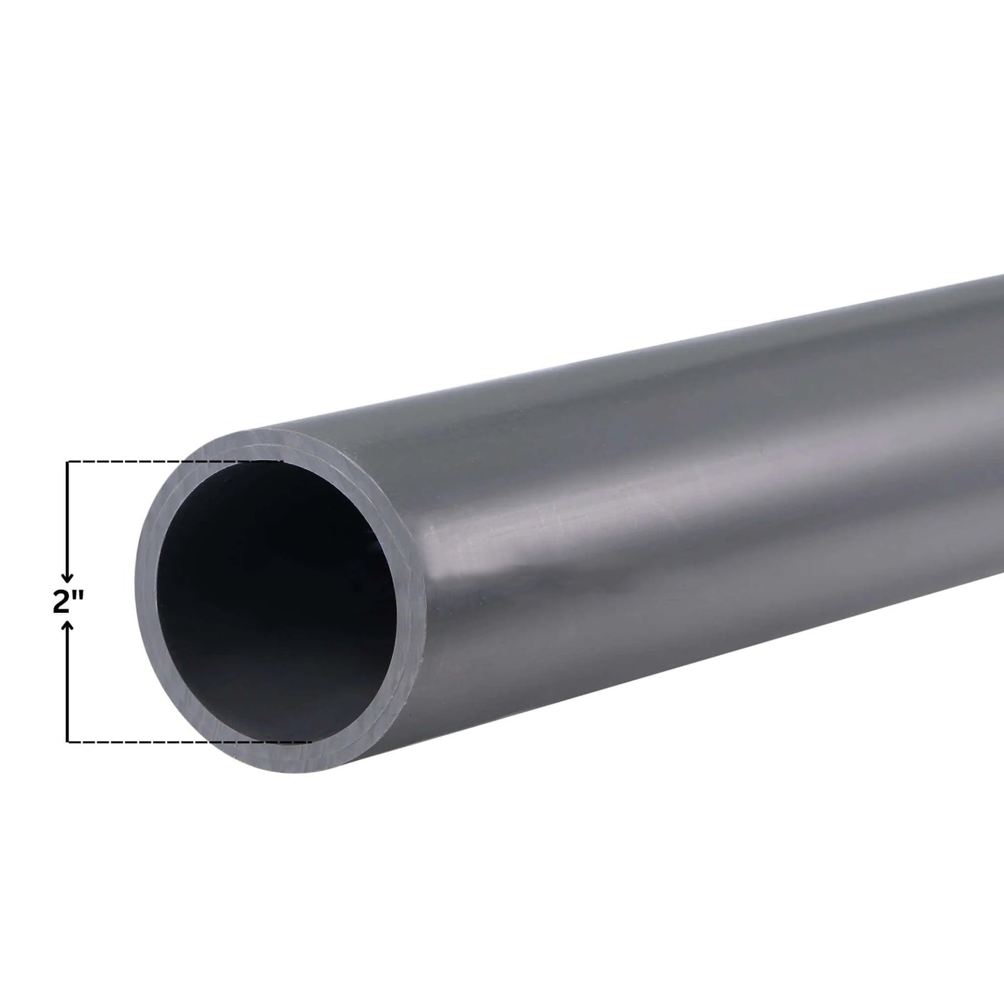 2-Inch Gray Schedule 80 PVC Electrical Conduit Pipe PIPVC2