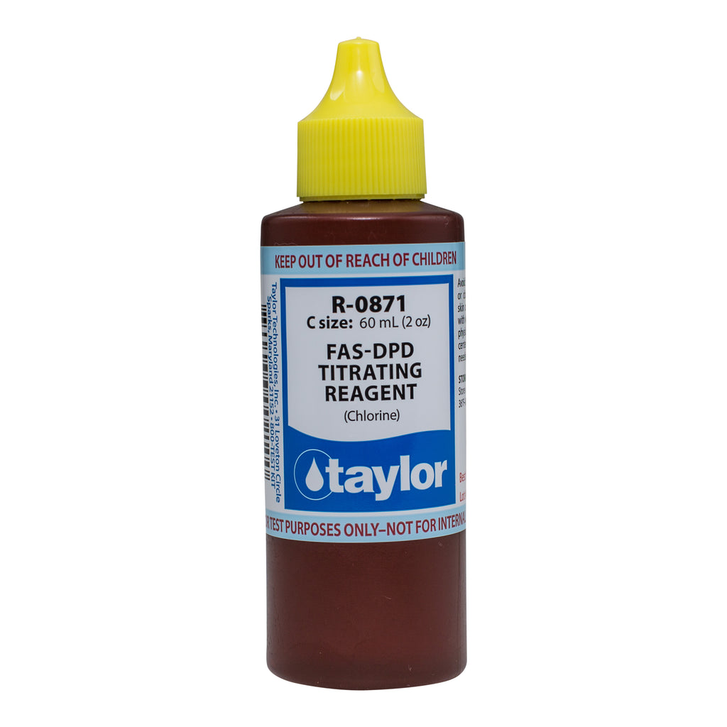 Taylor Technologies R-0871-C FAS-DPD Titrating Reagent Bottle Label