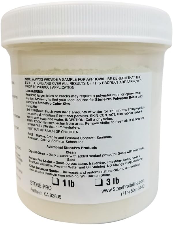 StonePro Traverfill Travertine Hole & Void Repair Filler 1 lb – Light CECOMINOD058255