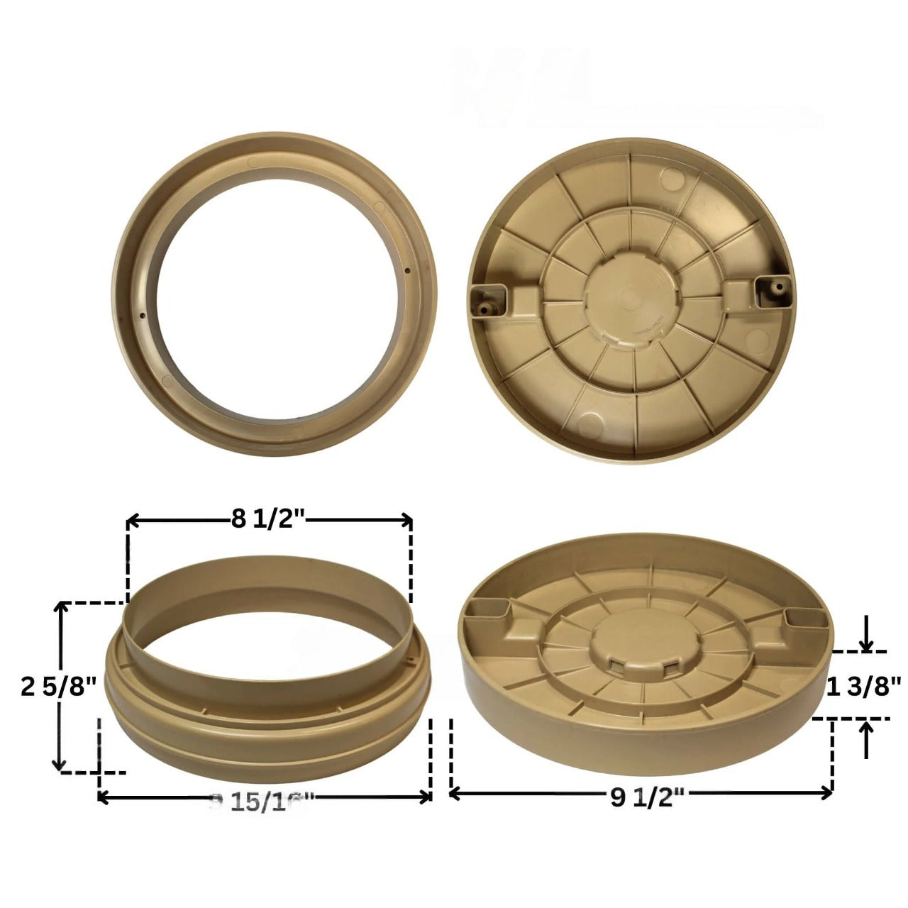 Waterway Skimmer Lid 540-7809WW Beige Tan Underside View