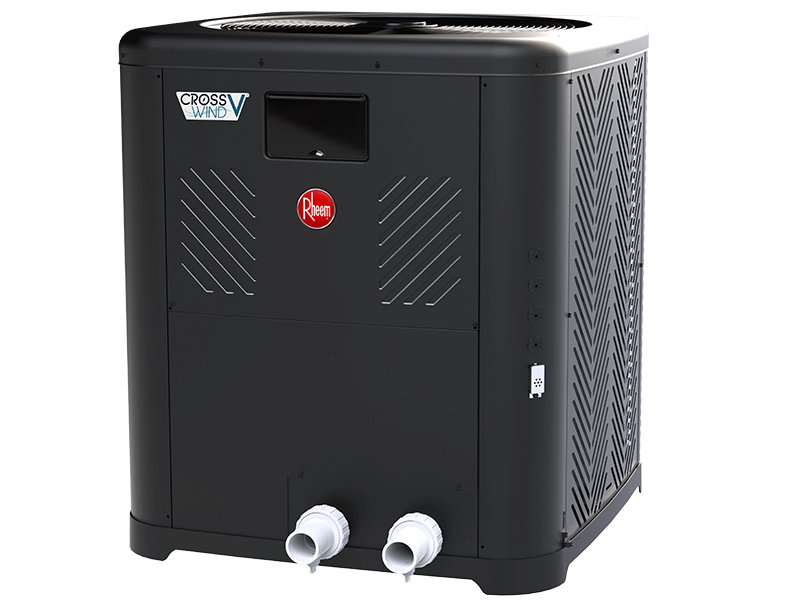 Raypak Crosswind V Deluxe 138K BTU Heat Cool Pump TWPH-8550EHC08 - Side View