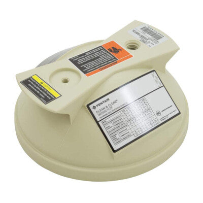 Pentair 178553 Clean and Clear filter lid showing dome shape and locking ring groove