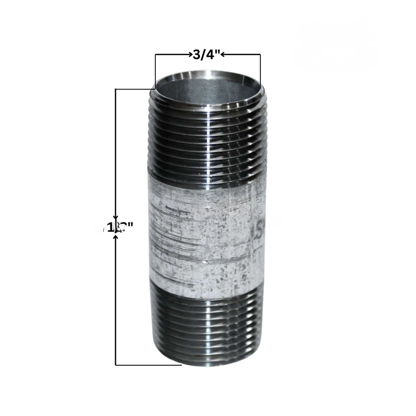 Galvanized Steel Nipple | 3/4" x 2.5"