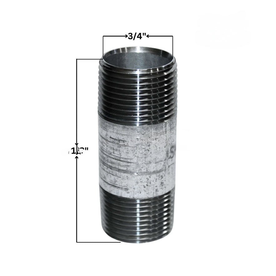 Galvanized Steel Nipple | 3/4" x 2.5"