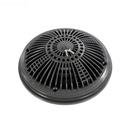 Waterway Tru Flo Round Drain Cover and Frame 640-1909-DKGV 10 Inch Dark Gray