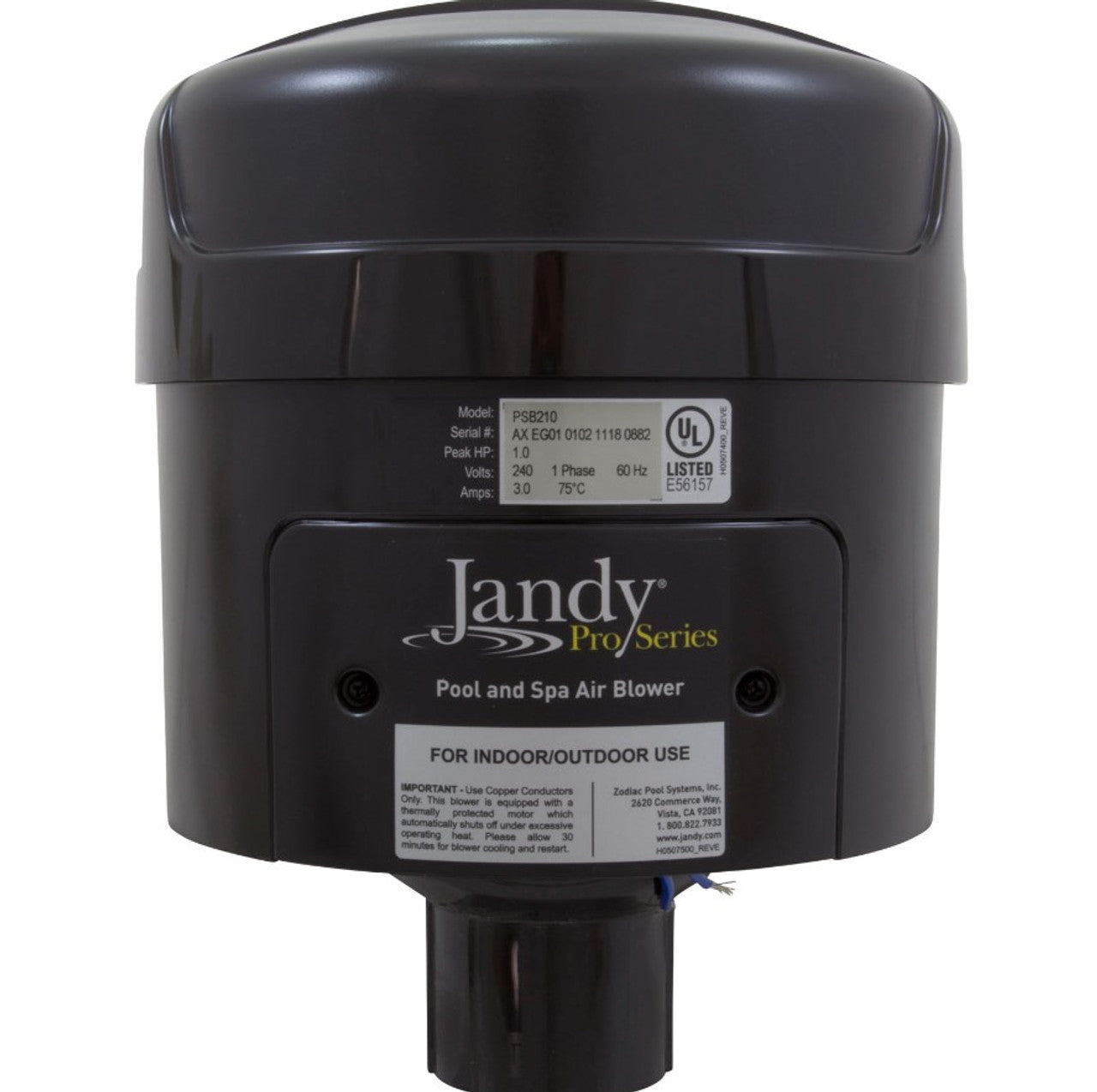 Jandy PSB110 QT 1HP 120V Pool and Spa Air Blower 1-460-01