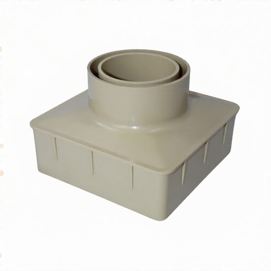 Pour-A-Lid 6 Inch Tan Square Masonry Surface Deck Drain Cover DC601TAN