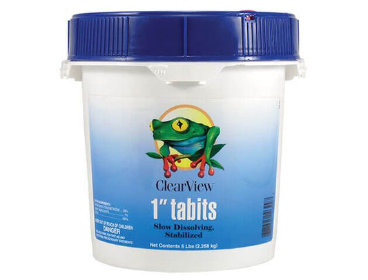 ClearView 1" Tabits Slow Dissolving Chlorine Tablets | 5 lbs | CVTS005