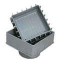 Pour-A-Lid Square Masonry Deck Drain Cover DC601GRAY Gray 6 Inch Installed