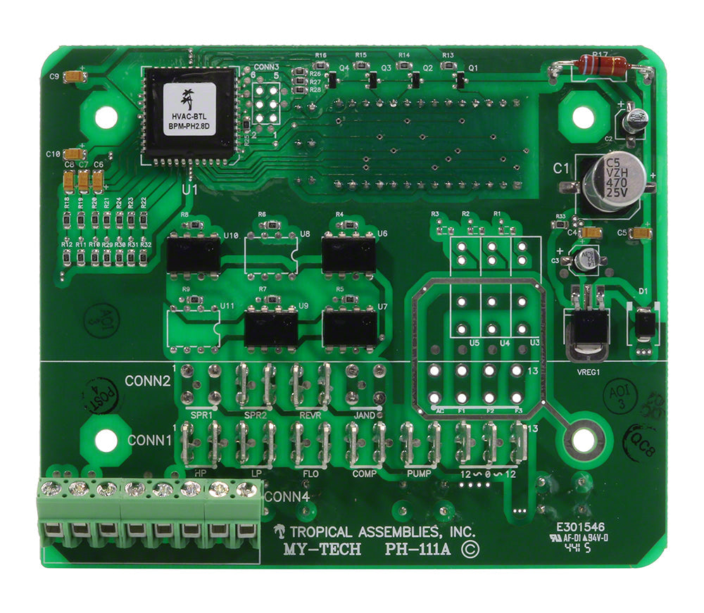 Raypak Digital Control Board H000029 for Pool Heat Pumps - Circuit Board Detail