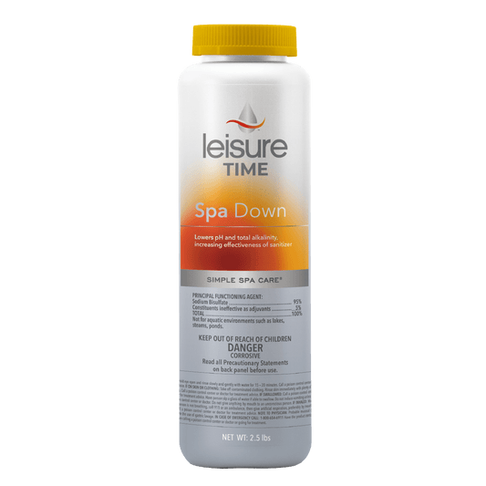 Leisure Time Spa Down | Lowers pH and Alkalinity Levels For Spas and Hot Tubs | 2.5 lbs. | 22338
