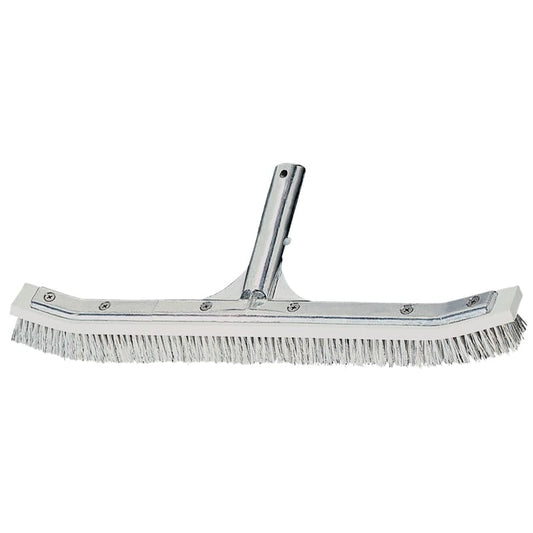 A&B 3004 18-Inch Curved Combo Pool Brush Stainless Steel and Nylon