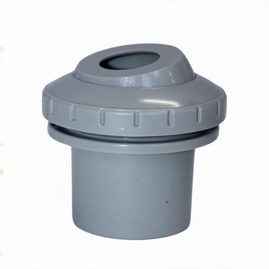 AquaStar Directional Eyeball Fitting SL8203 Gray 1.5 Inch MPT 0.75 Inch Eye - Front View