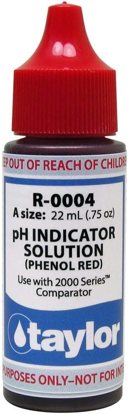Taylor Technologies R-0004-A pH Indicator Dropper Bottle Detail