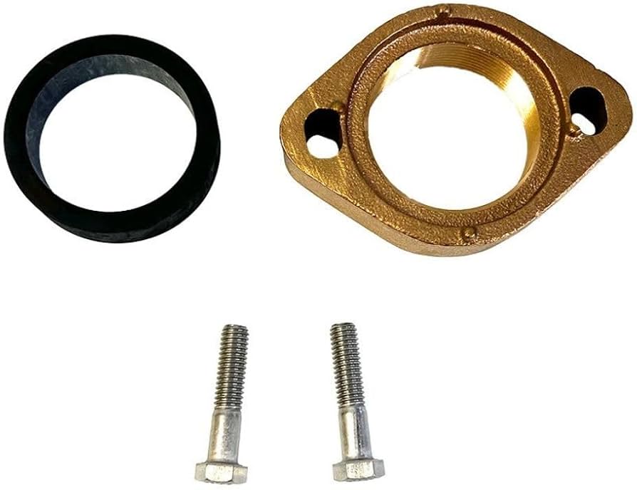 Raypak 013812F Brass Inlet Outlet Flange Kit 1.5 to 2 Inch for Gas-Fired Heaters