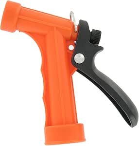 Valterra Orange Plastic Pistol Hose Nozzle A01-0136VP Front View