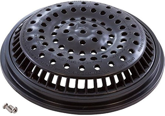 Waterway 640-2311BV Main Drain Cover and Frame Black 8 Inch