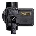 Jandy 4424 JVA 2444 valve actuator mounted on pool valve showing actuator body