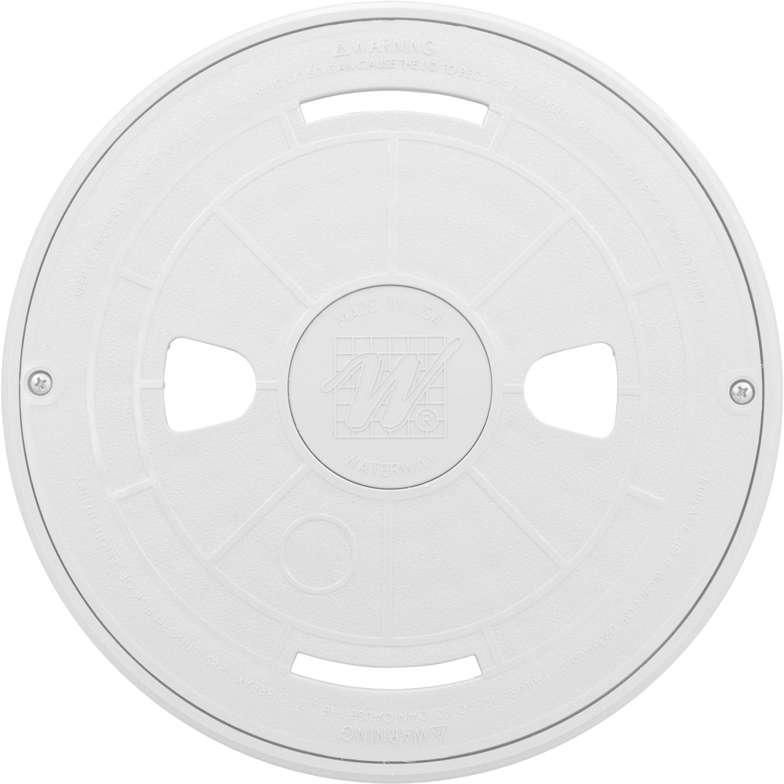 Waterway 540-6460WW Renegade Skimmer White Lid and Ring Front View