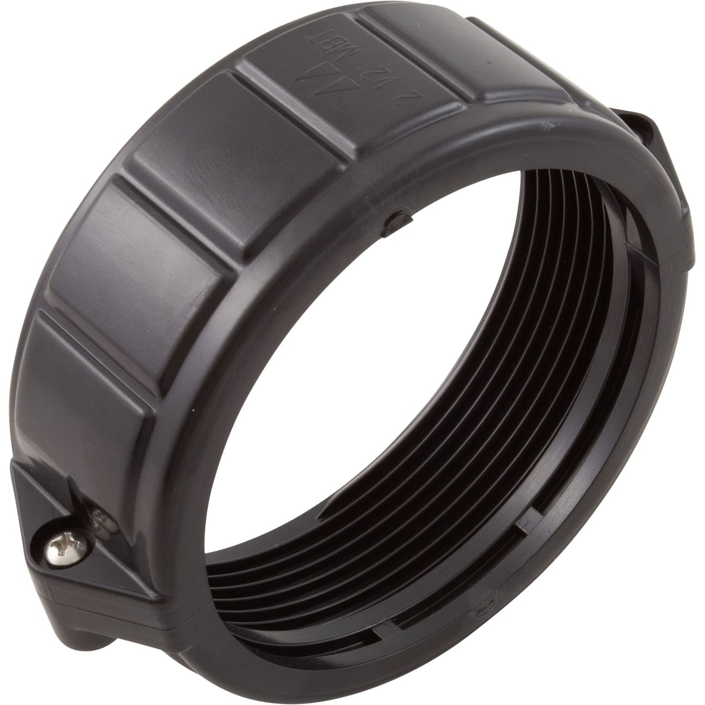 Magic Plastics 0121109020 split nut union close-up showing PVC fitting and nut assembly