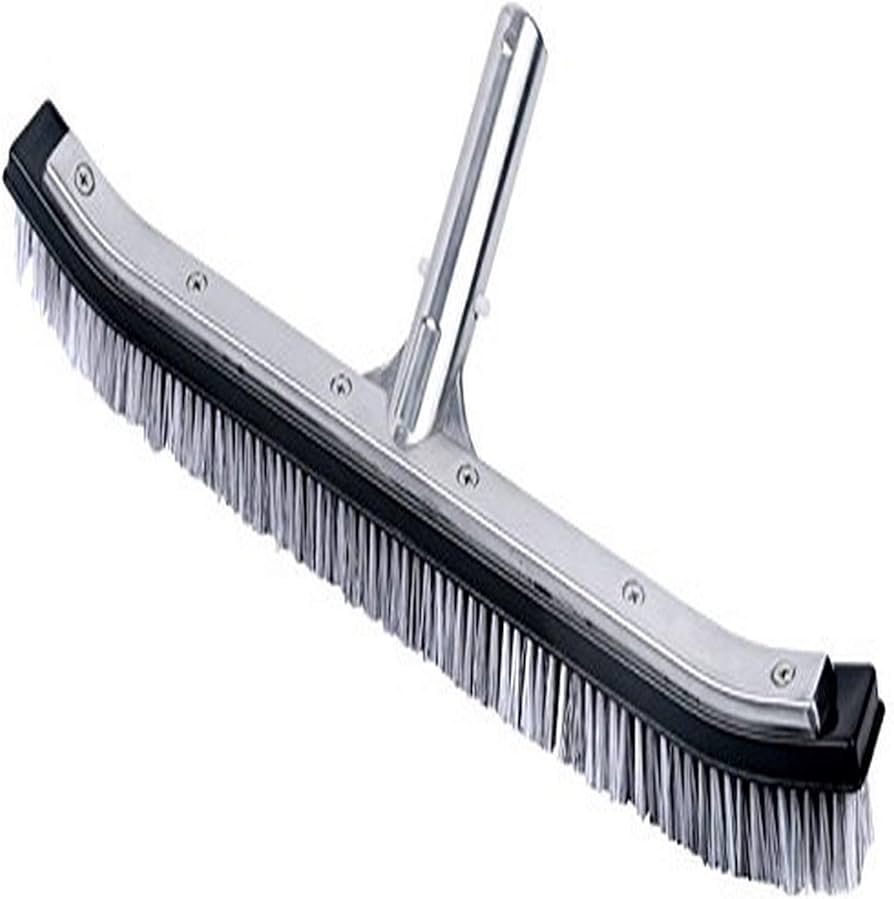 Pooline 18 Inch Curved Stainless Steel and Nylon Pool Brush 11025C