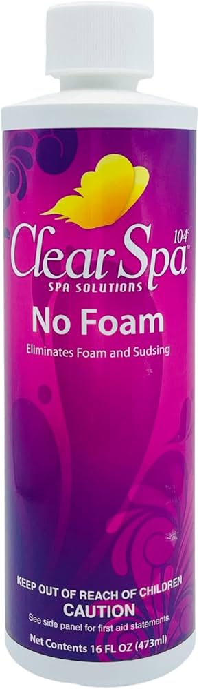 Clear Spa No Foam CSLNFPT12 Bottle Label View