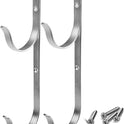 Swimables stainless steel pool pole wall hanger set installed