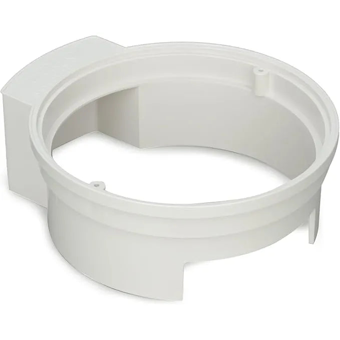Pentair T16W white leveler top ring installed on pool deck