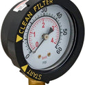 Pentair Clean and Clear Filter Pressure Gauge Replacement | 0-60 PSI | 1/4 inch Top Mount | 190058