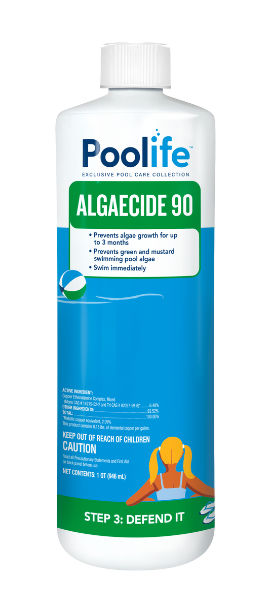 Poolife 62088 Algaecide 90 1 Qt Bottle Front View
