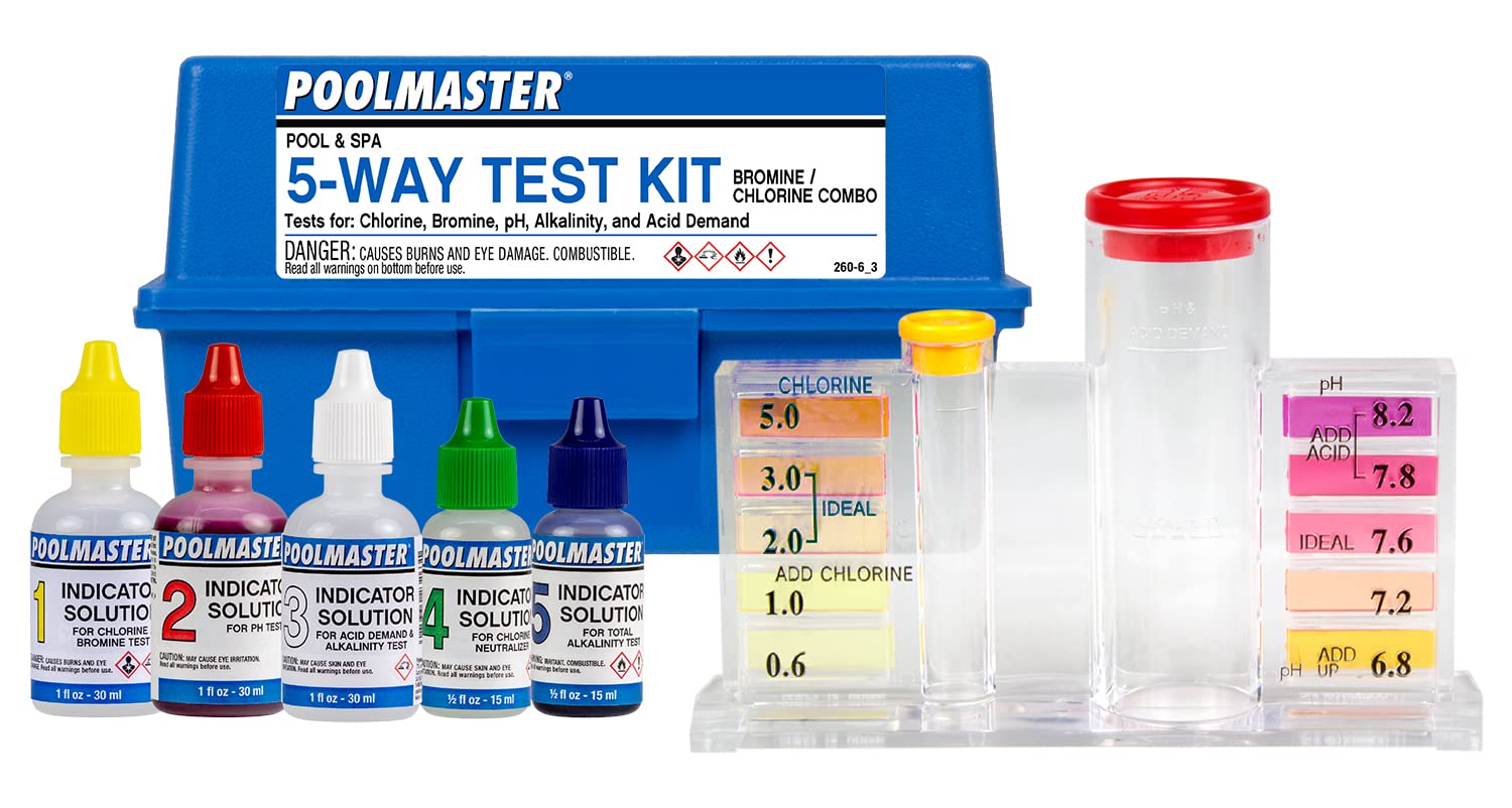 Poolmaster 5-Way Pool and Spa Water Test Kit 22260